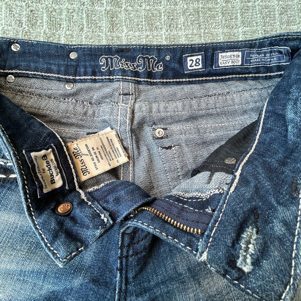 Miss Me Blue Flare & Wide Leg Jeans - Picture 9 of 13
